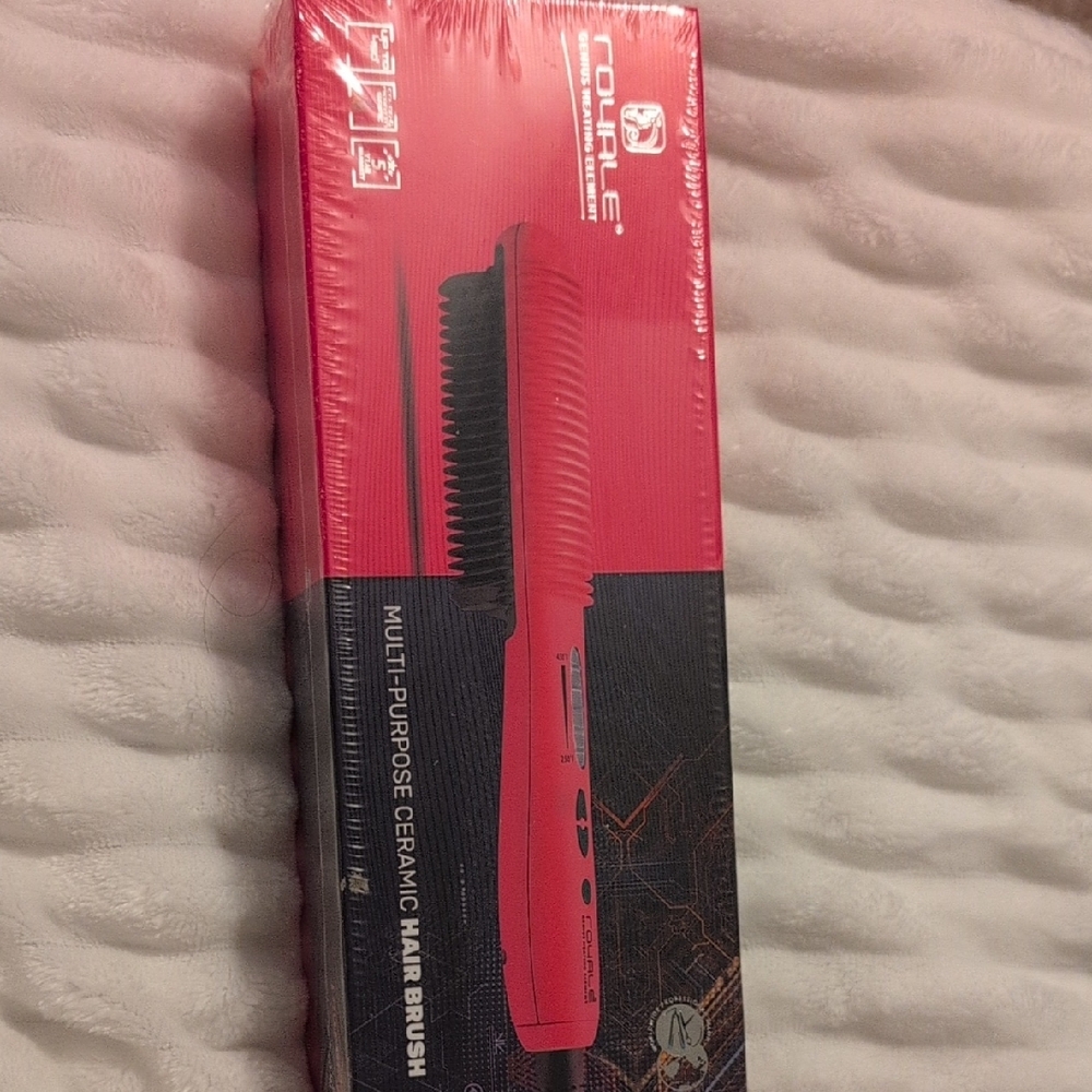 Red Multi-Purpose Ceramic Hair Brush
